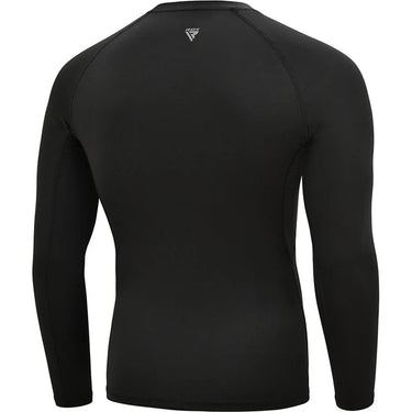 Camiseta de protección contra erupciones negra de manga larga RDX T15